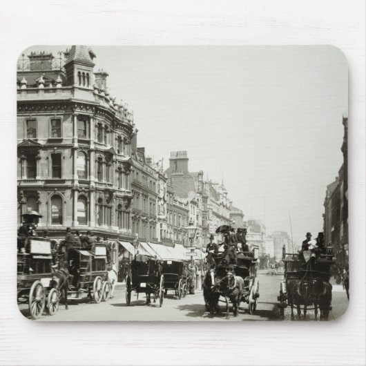 Ansicht-unten Oxford-Straße, London (b/w Foto) Mousepad (Vorne)