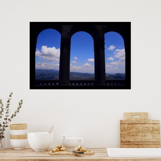 Ansicht unter 3 Windows Poster (Küche)