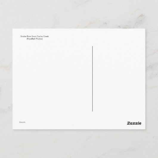 Ansicht vom Cache-Creek Postkarte (Rückseite)