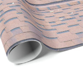 Ansicht vom Dach schichtet Nahaufnahmebraun Geschenkpapier (Rolleneckpunkt)