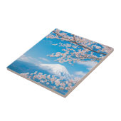 Ansicht vom Fujisan mit Kirschblüten Fliese (Seite)