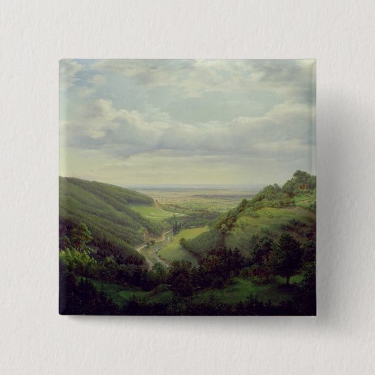 Ansicht vom Heilenberg Schloss bei Jugenheim Button (Vorderseite)