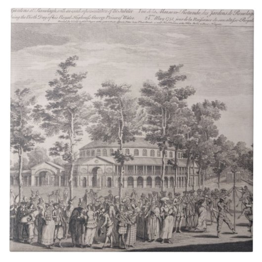 Ansicht vom Rundbau, Ranelagh Haus, an einem Ball Fliese (Vorderseite)