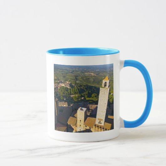 Ansicht vom Turm, San Gimignano, Siena, Toskana Tasse (Rechts)