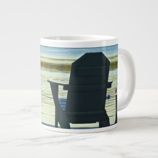 Ansicht von Adirondack Stühlen im Adirondacks, NY Jumbo-Tasse (Vorderseite Rechts)