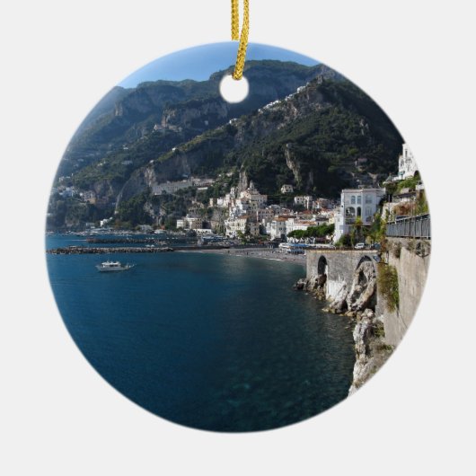 Ansicht von Amalfi-Küste Keramikornament (Vorne)
