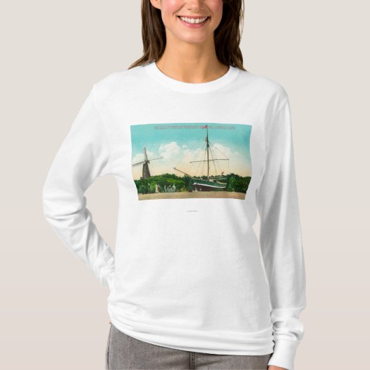 Ansicht von Amundsens arktischem Sloop T-Shirt (Vorderseite)