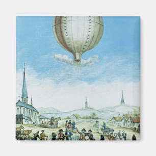 Ansicht von Annonay in Vivarais und im Erstflug O Magnet