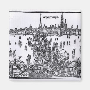 Ansicht von Antwerpen Magnet