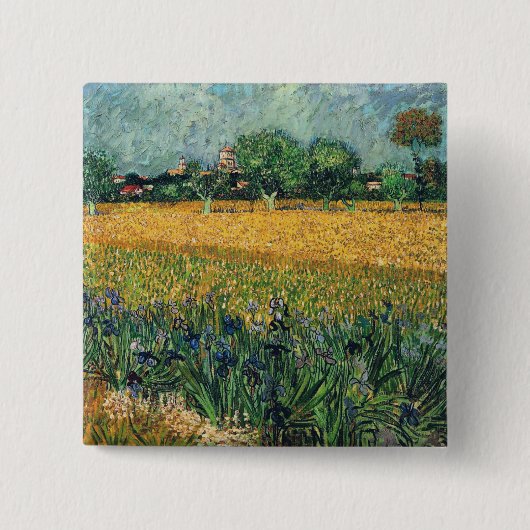 Ansicht von Arles mit Ire Van Gogh Fine Art Button (Vorderseite)