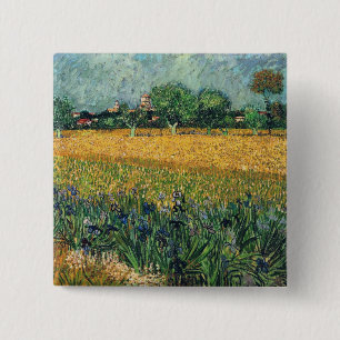 Ansicht von Arles mit Ire Van Gogh Fine Art Button