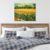 Ansicht von Arles mit Irisch von Vincent van Gogh Leinwanddruck (Insitu (Schlafzimmer))