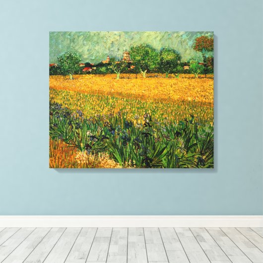 Ansicht von Arles mit Irisch von Vincent van Gogh Leinwanddruck (Insitu (Holzboden))