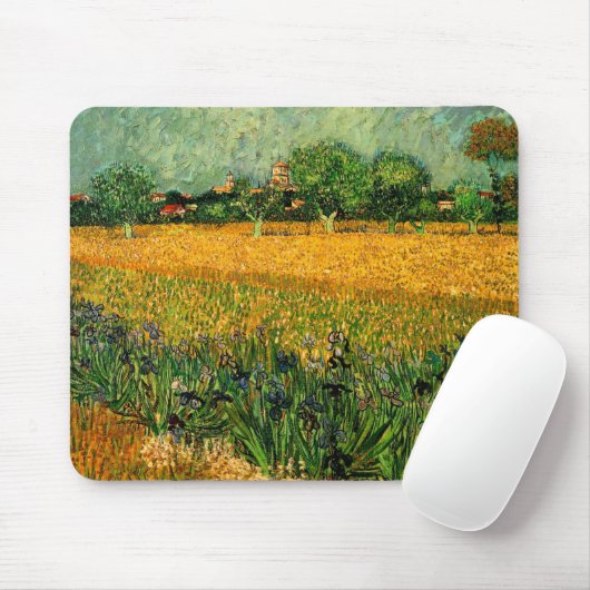 Ansicht von Arles mit Irisch von Vincent van Gogh Mousepad (Mit Mouse)