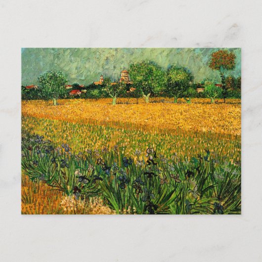 Ansicht von Arles mit Irisch von Vincent van Gogh Postkarte (Vorderseite)