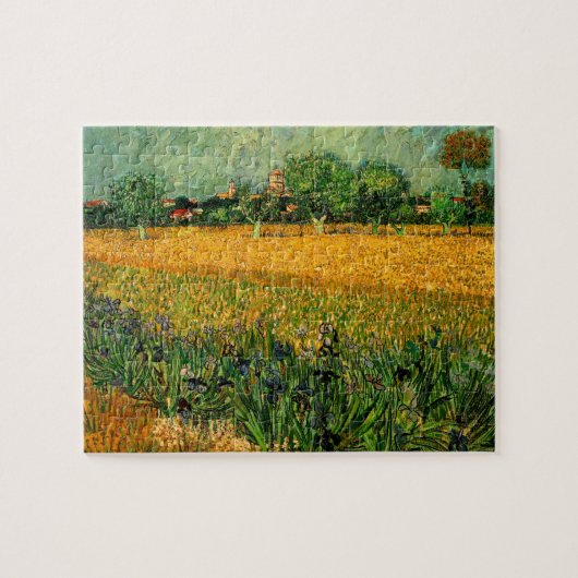 Ansicht von Arles mit Irisch von Vincent van Gogh Puzzle (Horizontal)