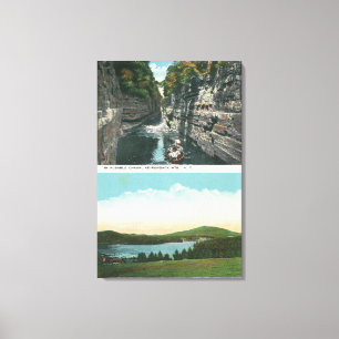 Ansicht von Ausable Abgrund und von Saranac See Leinwanddruck