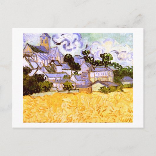 Ansicht von Auvers mit Church Van Gogh Fine Art Postkarte (Vorderseite)