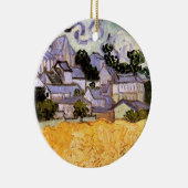 Ansicht von Auvers mit Kirche von Vincent van Gogh Keramikornament (Rechts)