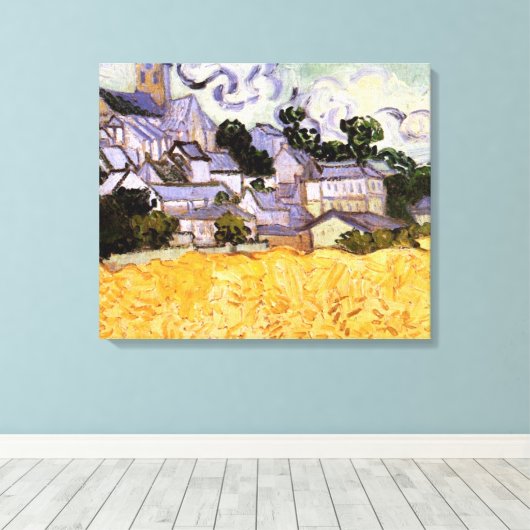 Ansicht von Auvers mit Kirche von Vincent van Gogh Leinwanddruck (Insitu (Holzboden))