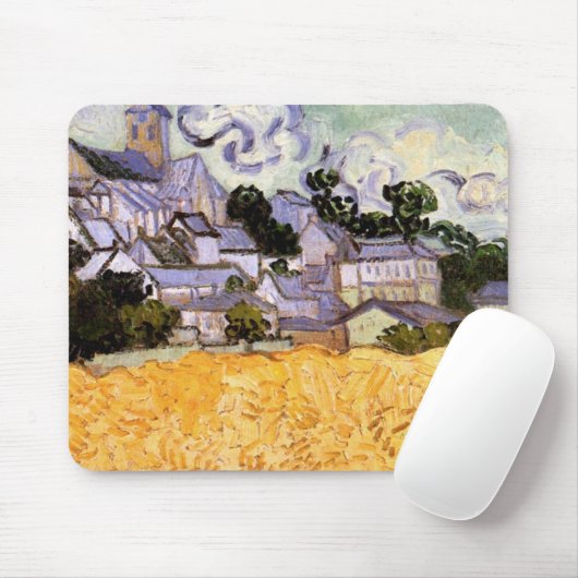 Ansicht von Auvers mit Kirche von Vincent van Gogh Mousepad (Mit Mouse)