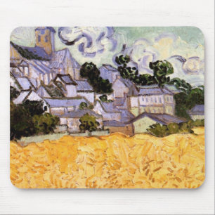 Ansicht von Auvers mit Kirche von Vincent van Gogh Mousepad
