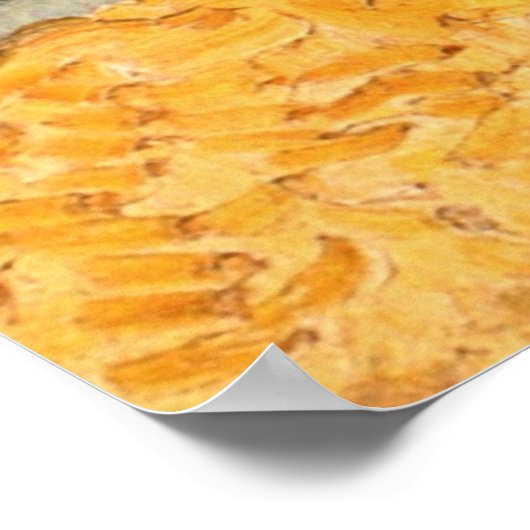 Ansicht von Auvers mit Kirche von Vincent van Gogh Poster (Ecke)