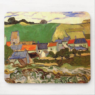 Ansicht von Auvers von Van Gogh Mousepad