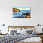 Ansicht von Bald Head Cliff am York Beach Leinwanddruck (Insitu (Schlafzimmer))
