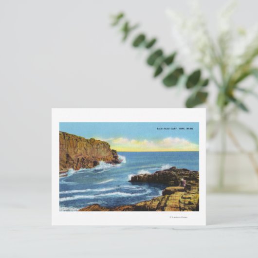 Ansicht von Bald Head Cliff am York Beach Postkarte (Stehend Vorderseite)