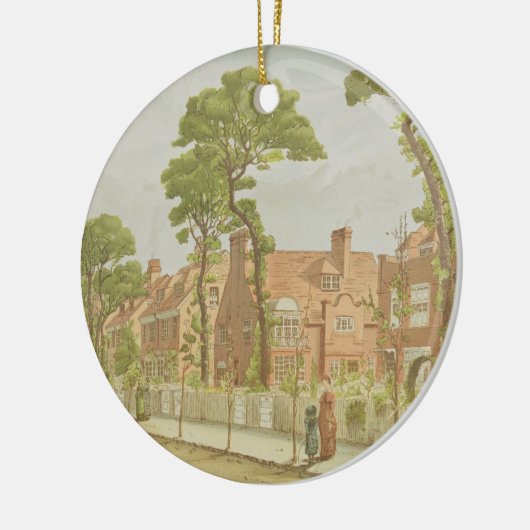 Ansicht von Bedford-Park, 1882 (Farbelitho) Keramikornament (Links)