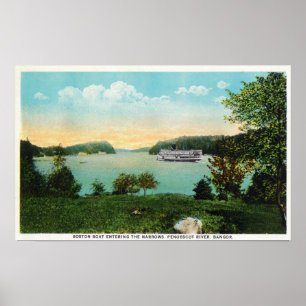 Ansicht von Boston-Boot die Engen kommend Poster