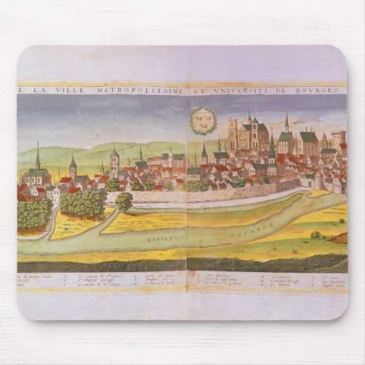 Ansicht von Bourges und von Universität Mousepad (Vorne)