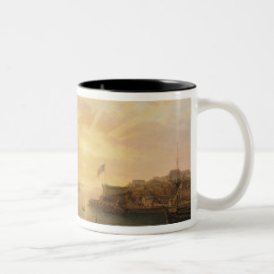 Ansicht von Brest-Hafen, 1796 Zweifarbige Tasse