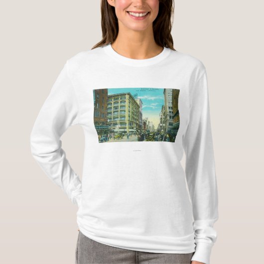 Ansicht von Broadway und von 7. Ecke T-Shirt (Vorderseite)