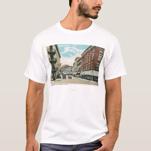 Ansicht von Broadway und von Eckstrang-Straße T-Shirt (Vorderseite)