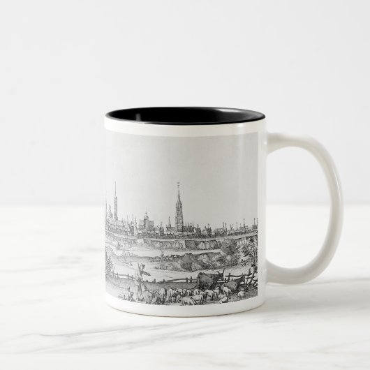 Ansicht von Brügge Zweifarbige Tasse (Rechts)