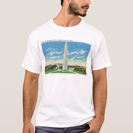 Ansicht von Bunker Hill-Monument T-Shirt (Vorderseite)