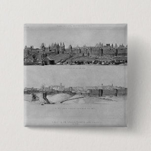 Ansicht von Carcassonne von der Westseite Button