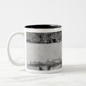 Ansicht von Carcassonne von der Westseite Zweifarbige Tasse (Links)