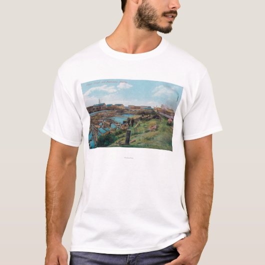 Ansicht von Chena Slough von der Stadt T-Shirt (Vorderseite)