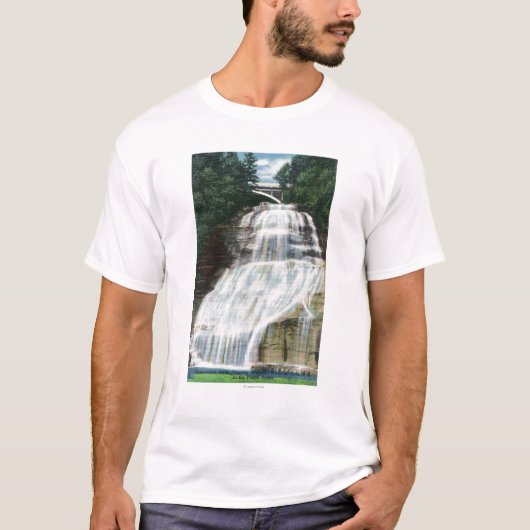 Ansicht von Chequagah Fällen T-Shirt (Vorderseite)