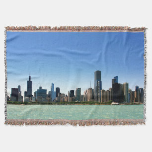 Ansicht von Chicago-Skylinen durch Michigansee Decke