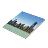 Ansicht von Chicago-Skylinen durch Michigansee Fliese (Seite)
