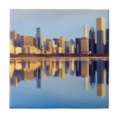 Ansicht von Chicago-Skylinen mit Reflexion Fliese (Vorderseite)