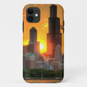 Ansicht von Chicagos Skylinen von Adler Case-Mate iPhone Hülle