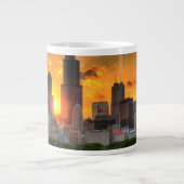 Ansicht von Chicagos Skylinen von Adler Jumbo-Tasse (Vorderseite)