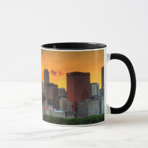 Ansicht von Chicagos Skylinen von Adler Tasse