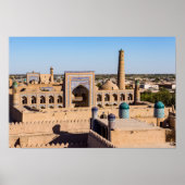 Ansicht von Citadel Kunya-ark - Chiwa, Usbekistan Poster (Vorne)