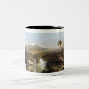 Ansicht von Cotopaxi, Ecuador, Frederick Edwin Zweifarbige Tasse